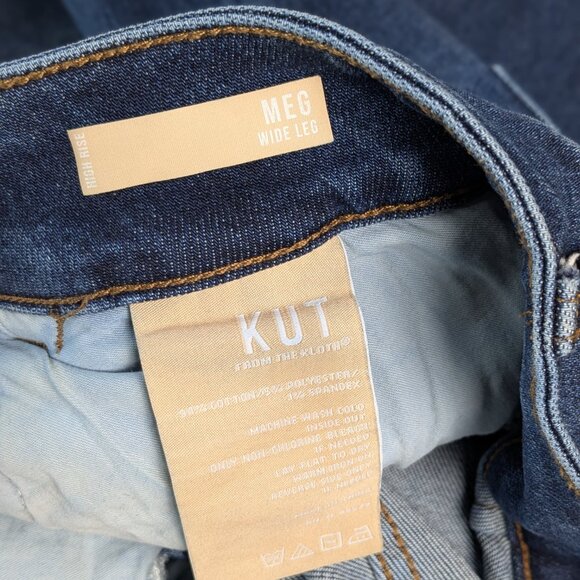 KUT FROM THE KLOTH Sz 8 Meg Wide Leg Cropped Jeans - Picture 12 of 14